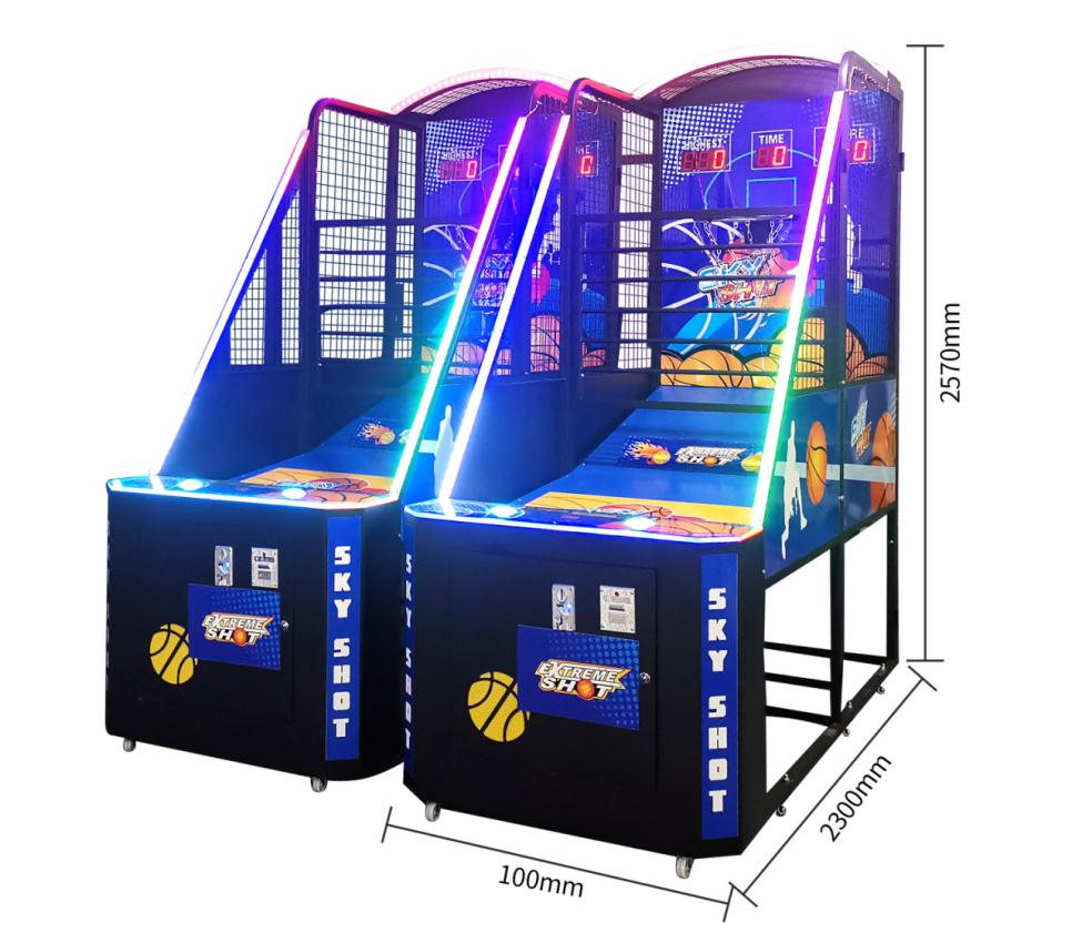 Hot sale arcade coin operated sports basketball games adult basketball extreme shot II for sale