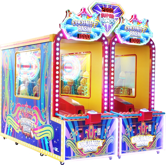 Indoor Amusement  Coconut Bash Arcade Game Machine  Redemption Game Throw Ball Game