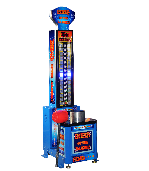 Lottery Ticket Coin Operated Machine The King Of Hammer Hitting Hammer Machine for game center