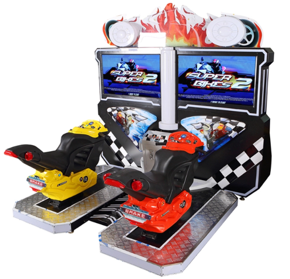 42LCD Hot selling coin operated FF moto double seats racing arcade game machine