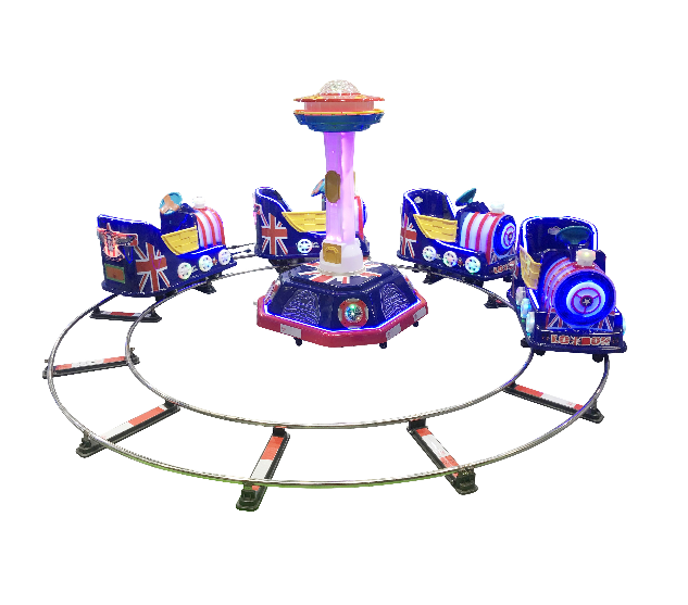 Hot sale electric kid track train with 4 seats kiddie rides train for amusement park