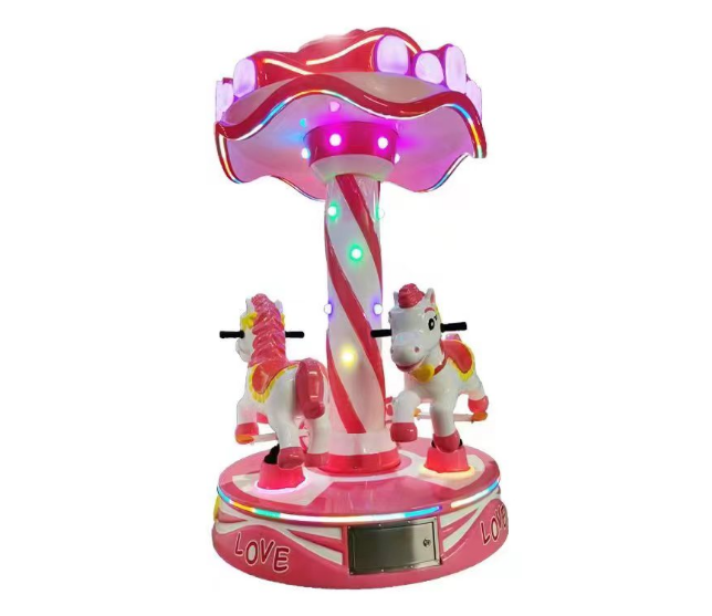 Popular arcade coin operated kids carousel merry go round kiddie ride love carousel for amusement park