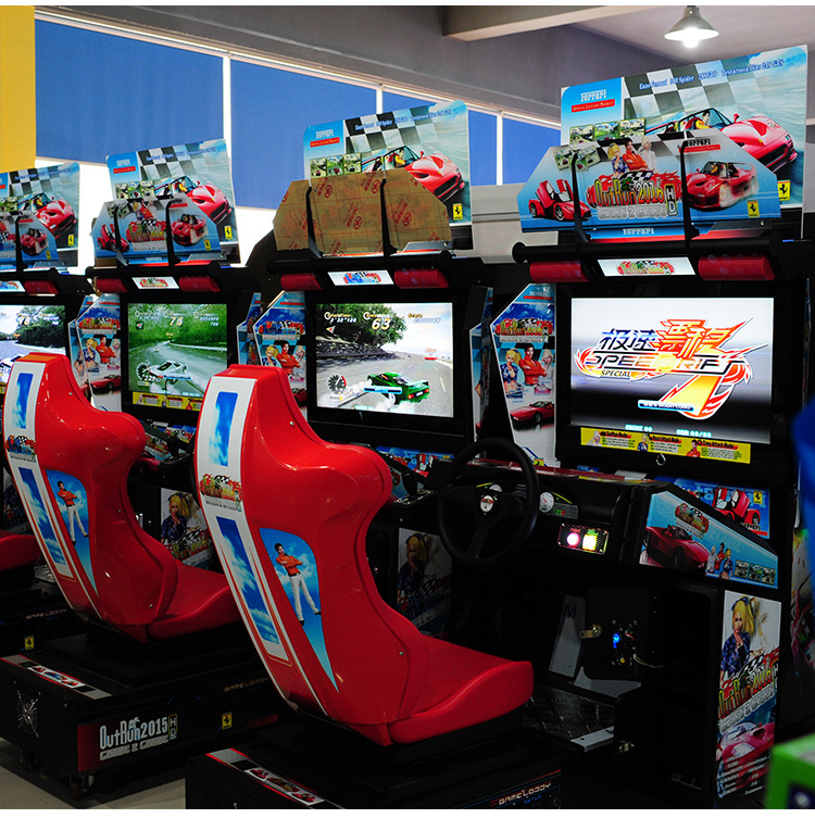 Dinibao single player 32 LCD HD outrun single simulator racing arcade video game machine for game zone