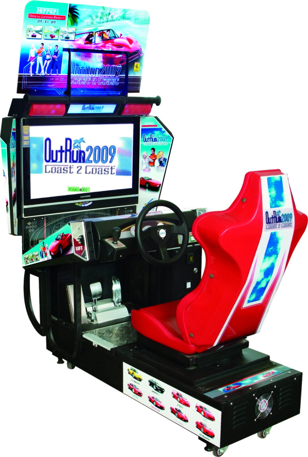 Dinibao single player 32 LCD HD outrun single simulator racing arcade video game machine for game zone