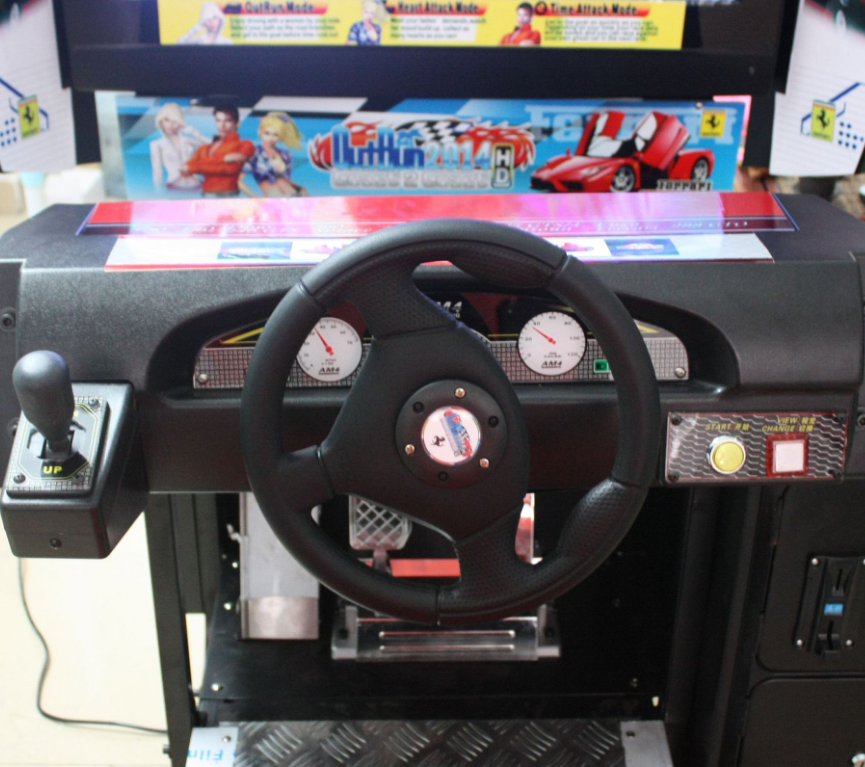 Dinibao single player 32 LCD HD outrun single simulator racing arcade video game machine for game zone