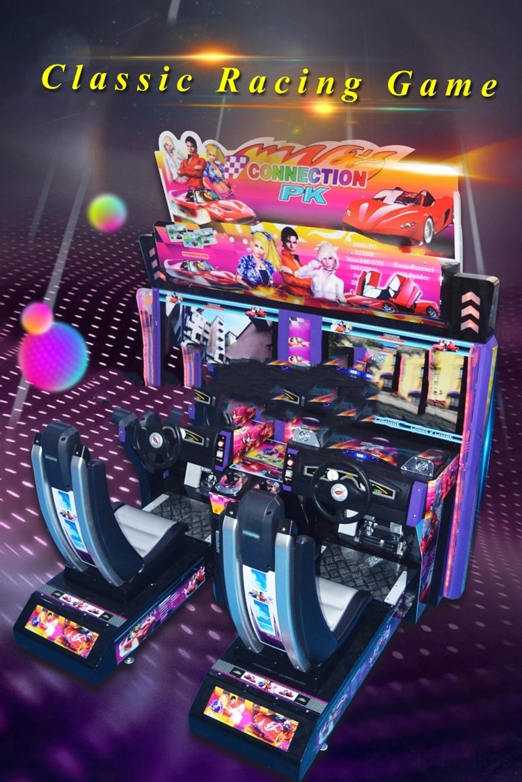 Indoor amusement 32 LCD HD outrun double palyers simulator racing arcade game machine